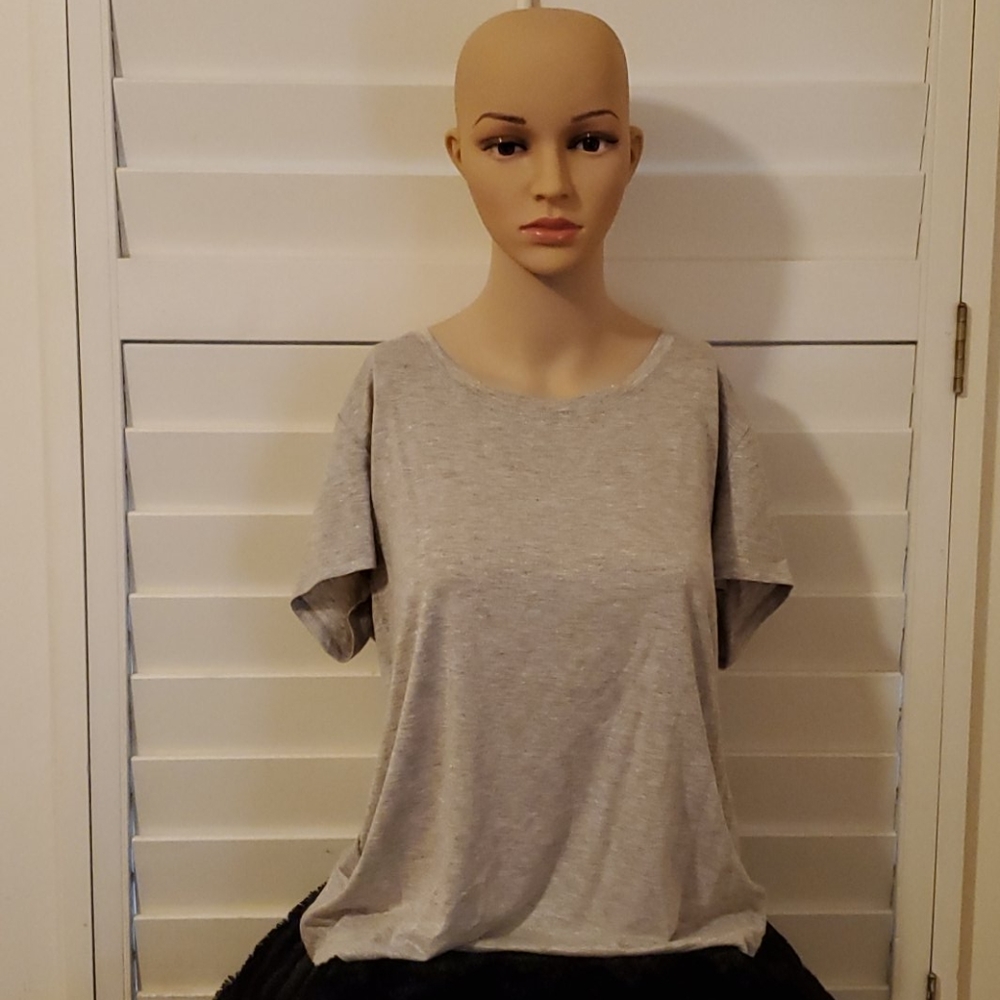 Silver sheer shirt